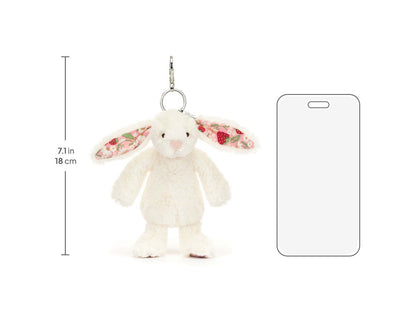 Blossom Cream Bunny 'Berry' Bag Charm